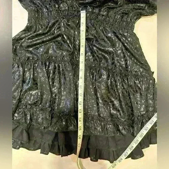 The Impeccable Pig Black Sleeveless Elastic Waist Mini Dress size Small - Picture 6 of 6